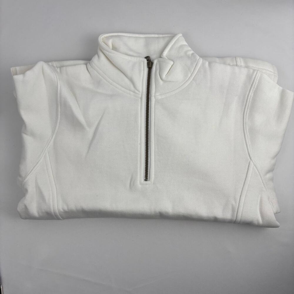 New with Tags Sport-Tek Women's White Quarter-Zip Pullover Sweatshirt XSmall - Picture 3 of 11